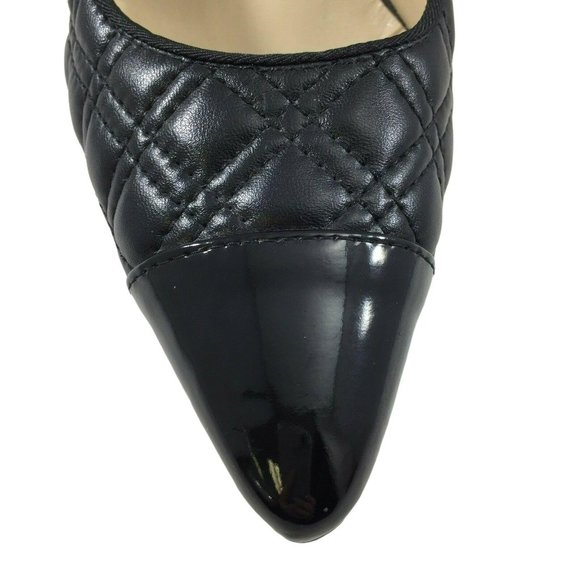 Adrienne Vittadini Jantine High Heel Shoes Womens 9 M Black Quilted Fine Leather - Picture 6 of 12